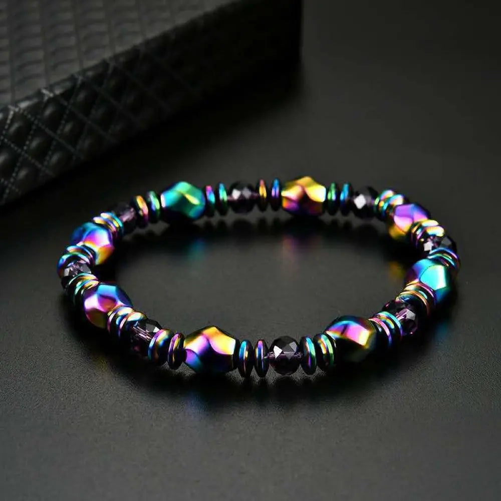 Colored Magnetic Energy Bracelet For Man Health Care Therapy Slim The Body Irregular Natural Stone Bracelets Gifts For Friend