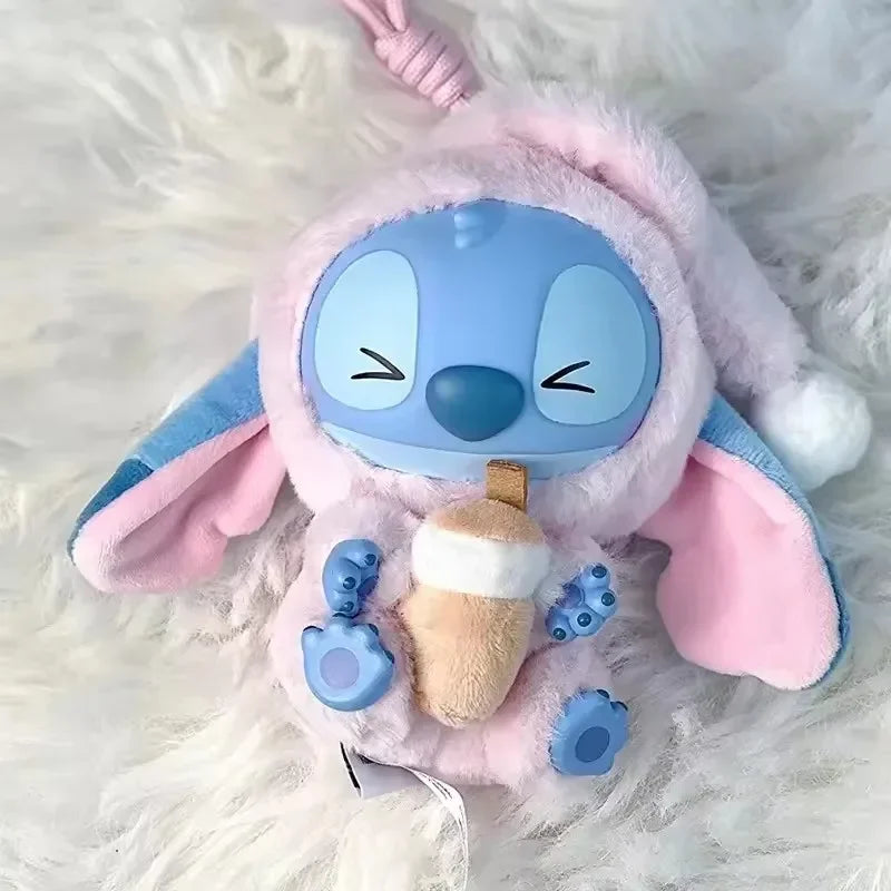 IN STOCK Stitch Eat Some Thing Before Sleep Series Blind Box Soft Stuffed Plush Kawaii Toy Pendant Doll Christmas Gift for Girls