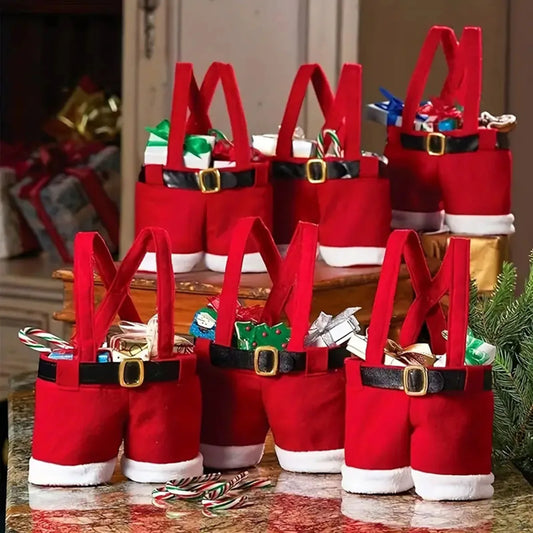 6-pack Santa shorts gift bag, cute Christmas gift bag