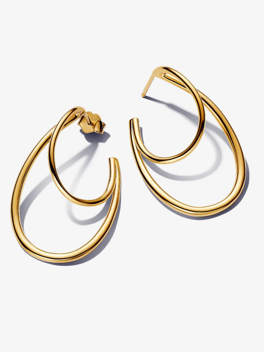 New Authentic 925 Sterling Silver Earrings Twisted Huggie Rippled Open Hoop Earrings Original For Women Jewelry