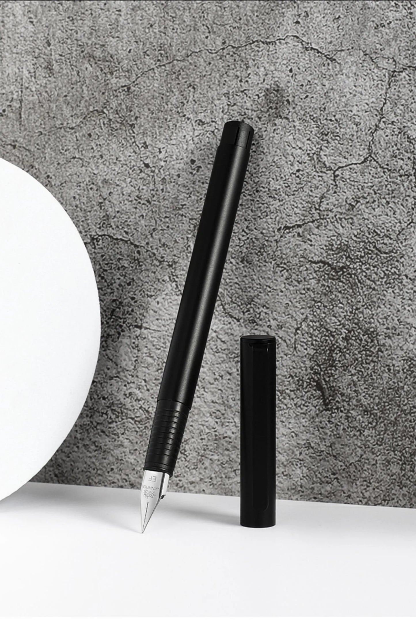 Jinhao 65 Black Silver Colors Fountain Pen EF F 0.30mm Nib Luxury Elegant Pen Business Office Student School Stationery Supplies