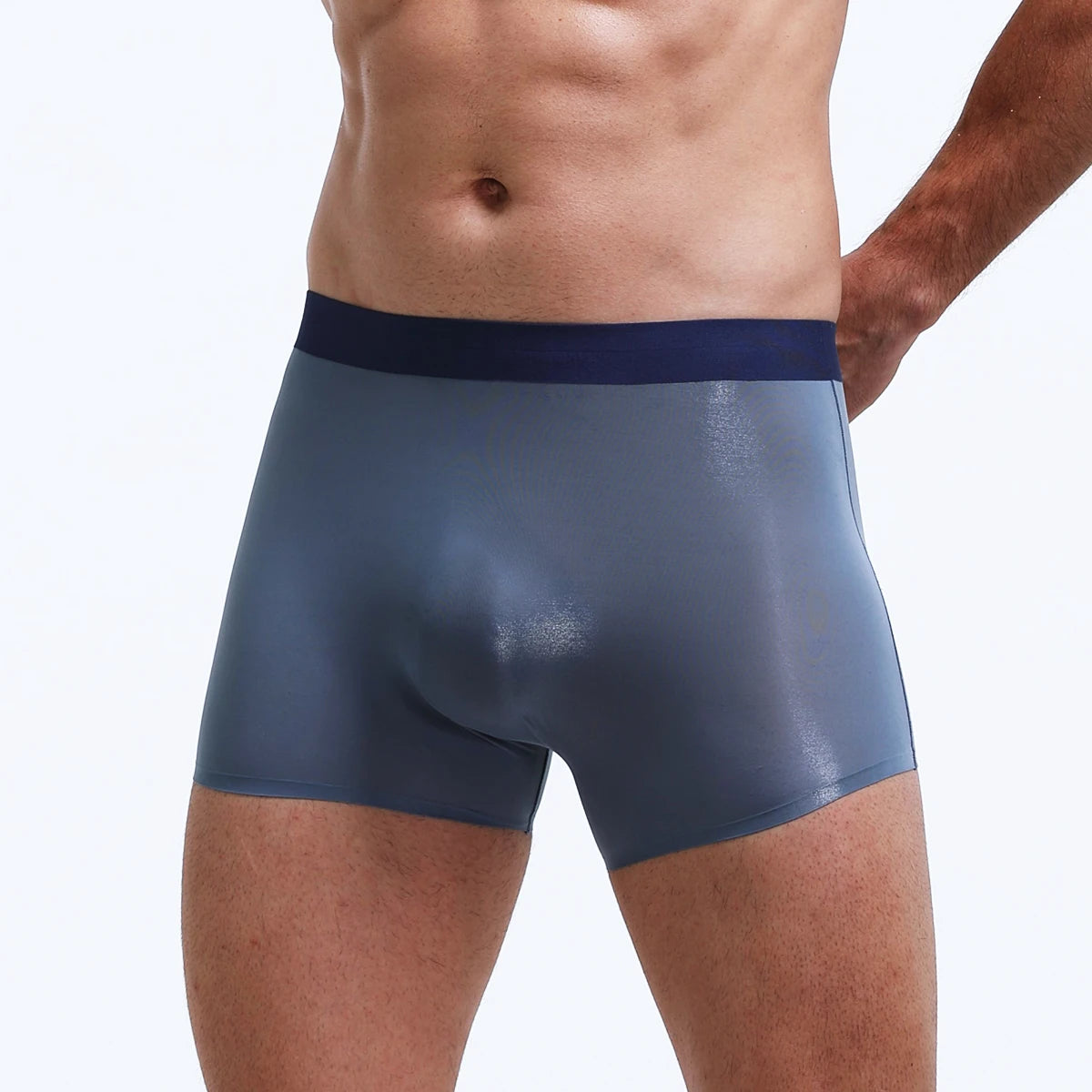 Mens Total Support Pouch Boxers Briefs Light Weight Silky Cooling Moisture Wicking Underwear Soft Elastic Waistband Underpants