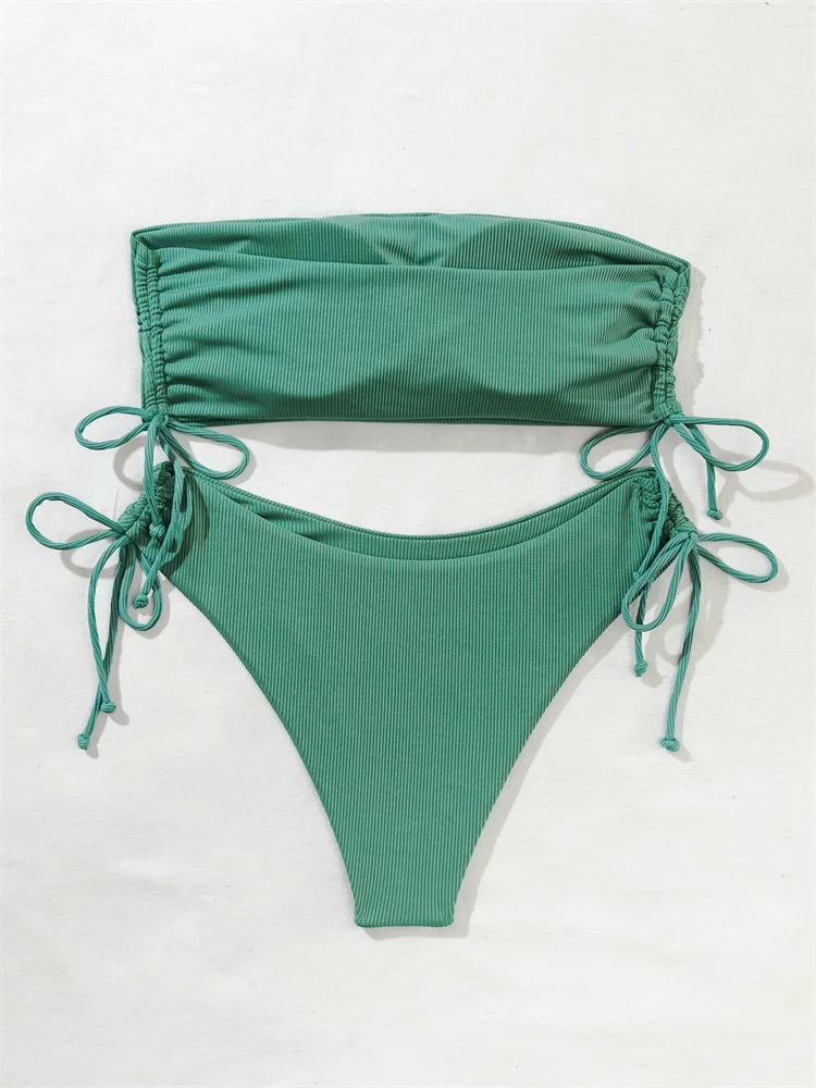 Sexy Solid Bikinis Women's Swimwear Push Up Female Swimsuit Swimming Bathing Suits Brazilian Girls Bikini Set Beach Wear Bather