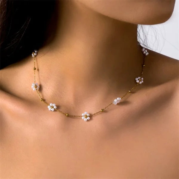 Fashion Imitation Pearl Rhinestone Necklace Stainless Steel Extra Long Drawstring Snake Tassel Metal Chain Women's Jewelry Gifts