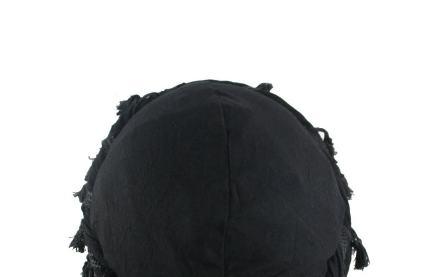 Men Hat Punk Burr Trim Twisted Tail Fringe Cotton Bandana Hat Hop Turban Hats Head Wrap Beanie Cap Solid Color Docker Hat 2024