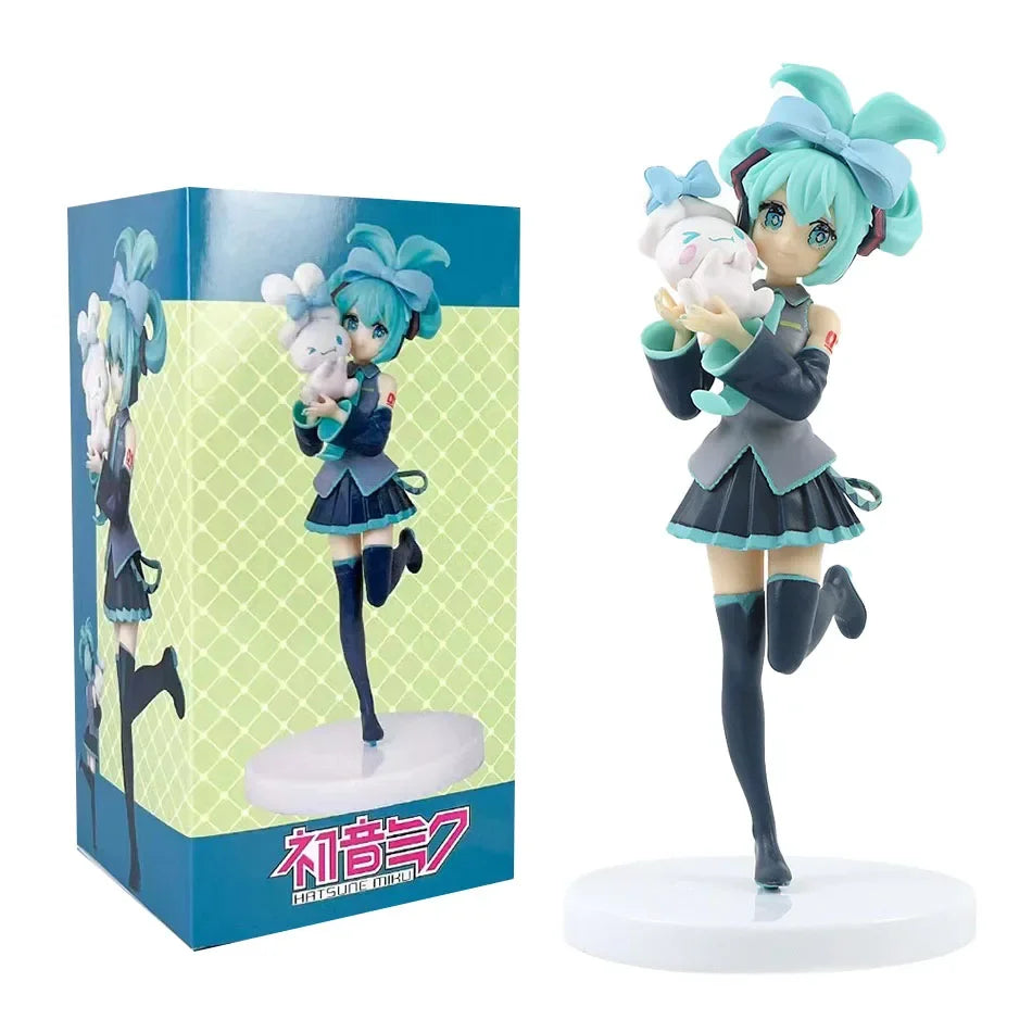 Cute girl Hatsune Miku anime character fashionable suitable for desktop decoration ornaments doll Christmas gift PVC collectible