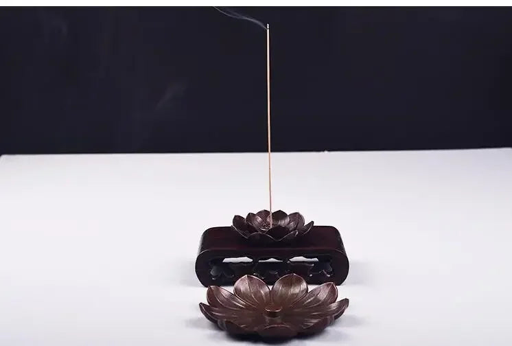 Incense Stick Holder Alloy Lotus Line Incense Burner Yoga Sage Sandalwood Coil Base Bronze Crafs Home Decor Christmas Gift