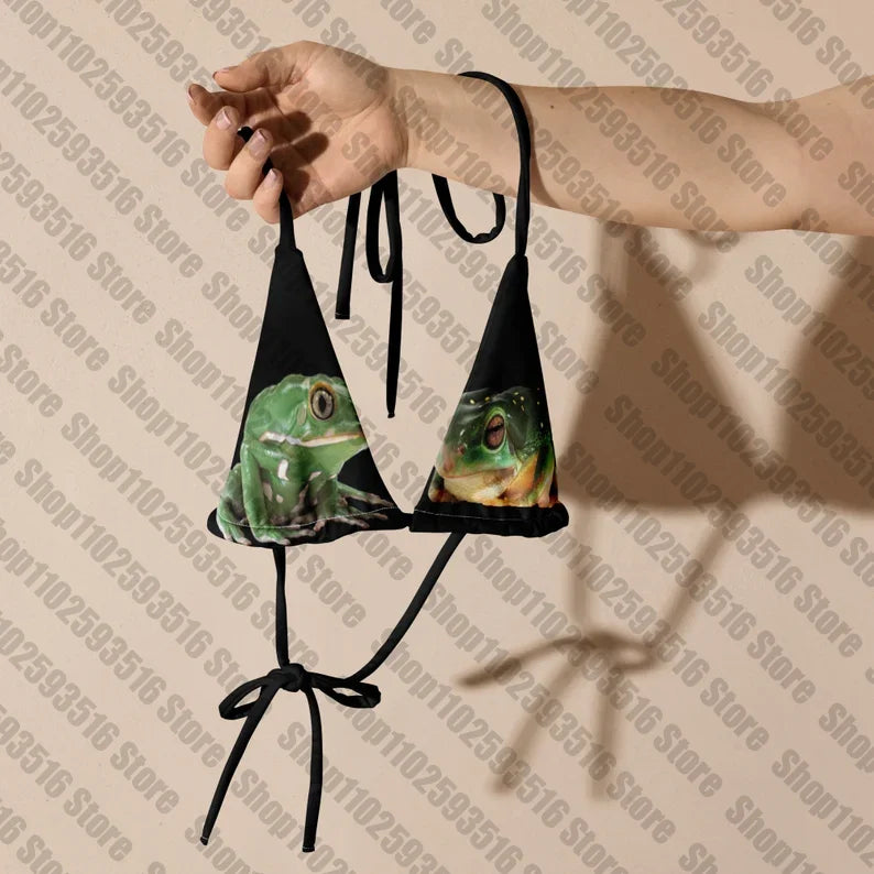 Swimwear Women's Bikinis Sets Bikini Y2k Graphic Emo Black Harajuku Mini Cute Punk Holiday Swimsuits Sexy Beach 2025 Woman Emo