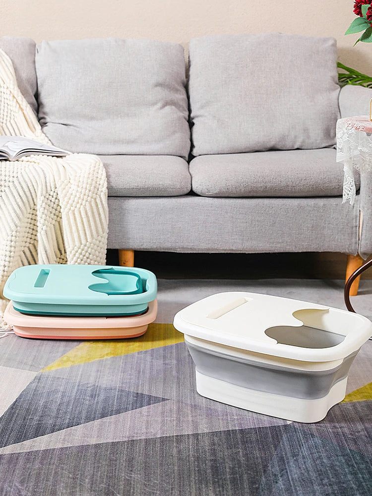Foldable Footbath Massage Bucket Soaking Bucket Folding Basin Spa Foot Bath Bucket Household Sauna Bathtub Pedicure Bath Bathtub