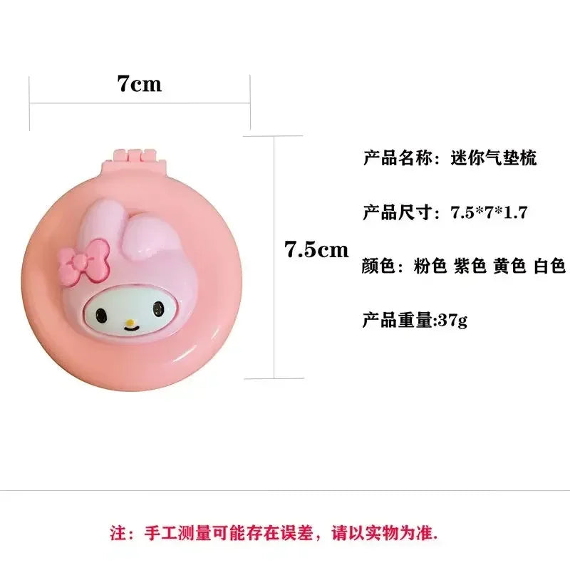 New Hello kitty Kuromi My melody  cartoon foldable comb mirror one-piece creative student portable dormitory make-up mirror