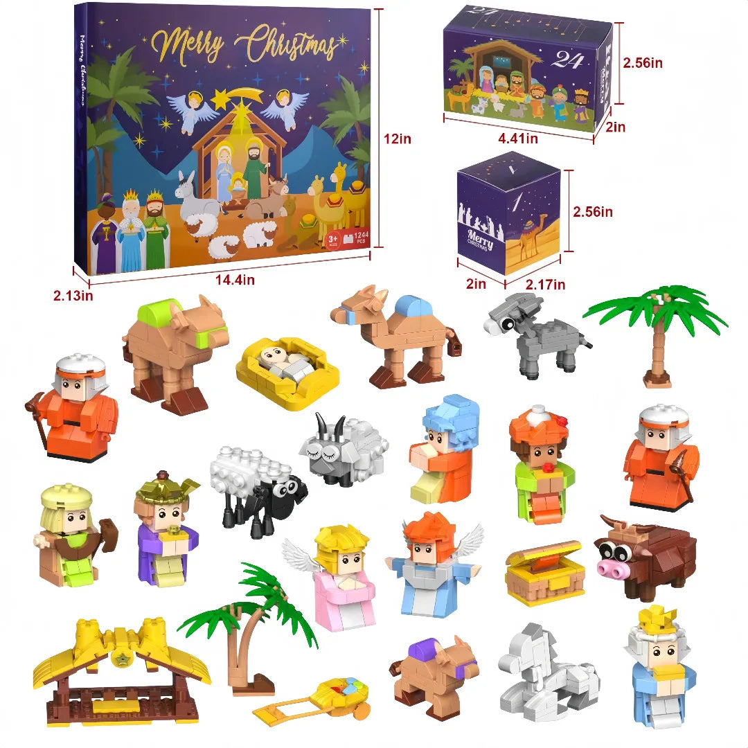 Christmas Advent Calendar Gift Box DIY Christmas Train Tree for Kids 24Days Countdown Calendar Box Surprise Party Christmas Gift