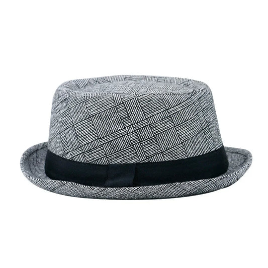 Cotton Sun Protection Top Hat for Men Simple and Retro Jazz Hat Outdoor Hip-hop Street Dance Hat