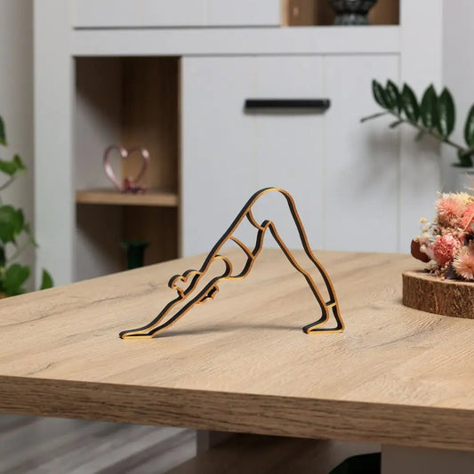 1 Piece of Abstract Geometric Style Yoga Lady Figurine Ornament, Yoga Lady Decoration, a Gift for Slimming, Calming and Beautiful Ladies