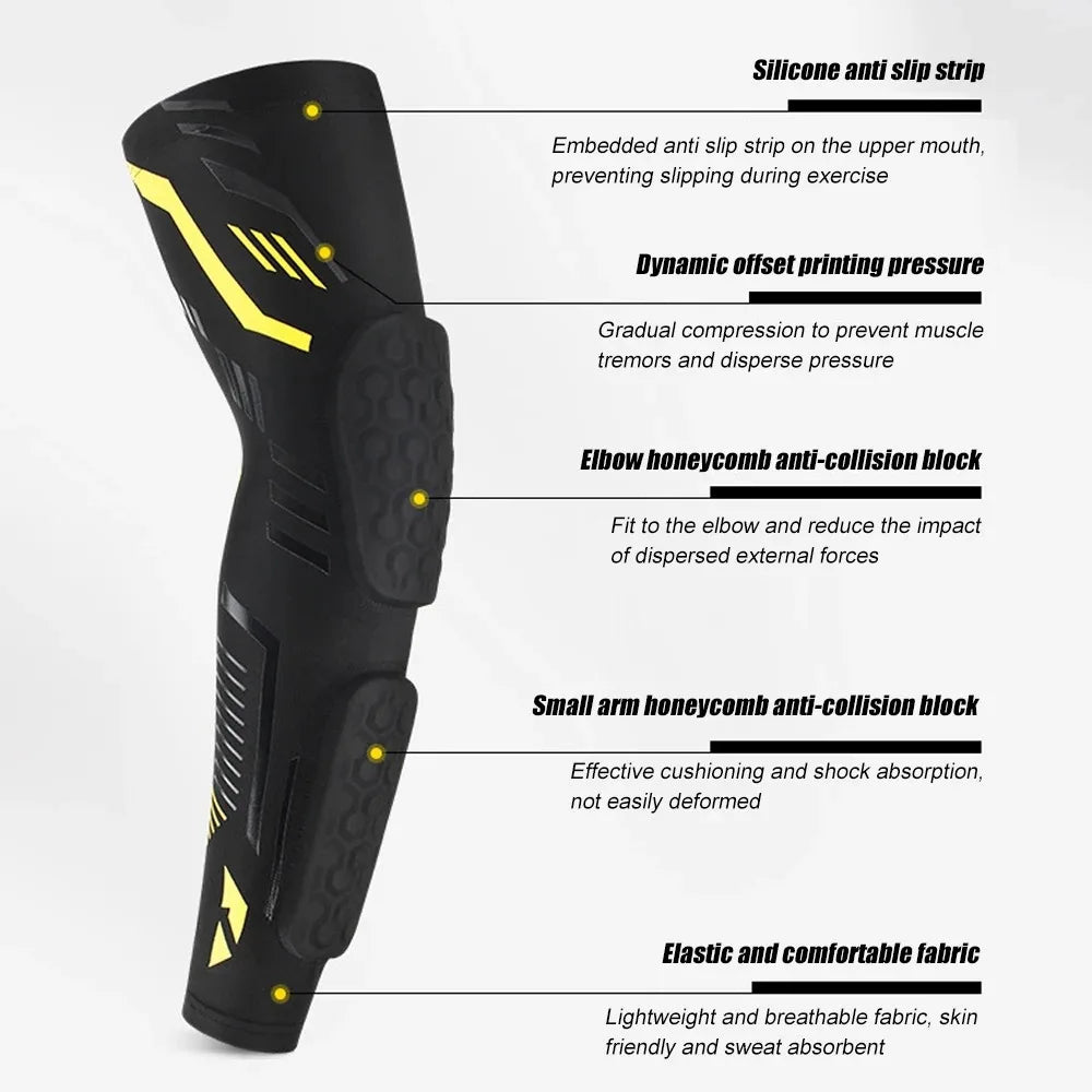 Separate Elbow Pads Honeycomb Dual Anti-Collision Elbow Brace Guard Compression Support Protective Arm Sleeve Protector