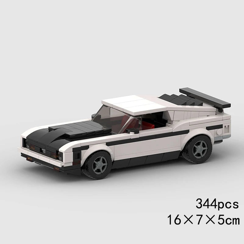 MOC Car Speed R34 488 Pickup R32 Racing Vehicle Model Building Block Super Race brick Christmas Gift City Technical rally sport