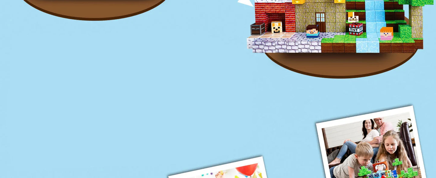 Magnetic Building Blocks DIY Magnets Toys Mine World Magnet Cubes Stacking STEM Toys Construction Toys Children's Christmas Gift