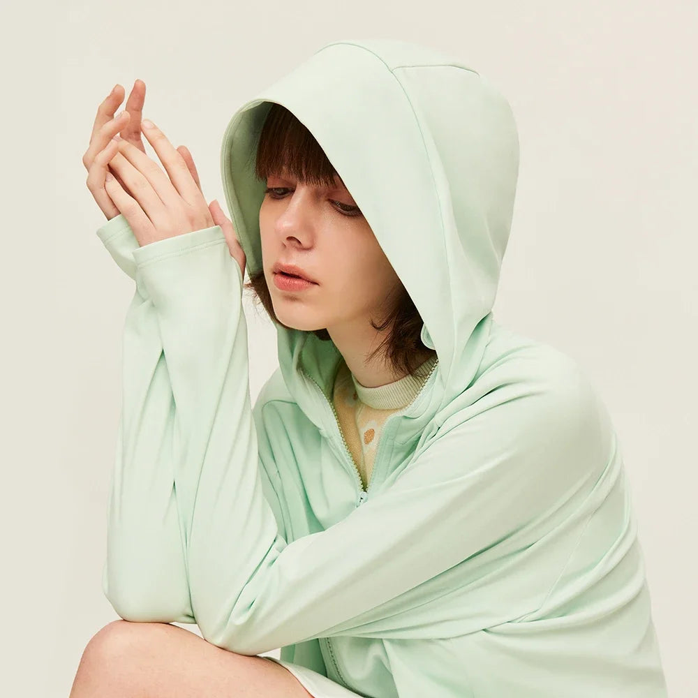 OhSunny Anti-UV UPF 50+ Sun Protection Coats Hooded Professional Sunscreen Loose Batwing Sleeve Outdoor Cycling