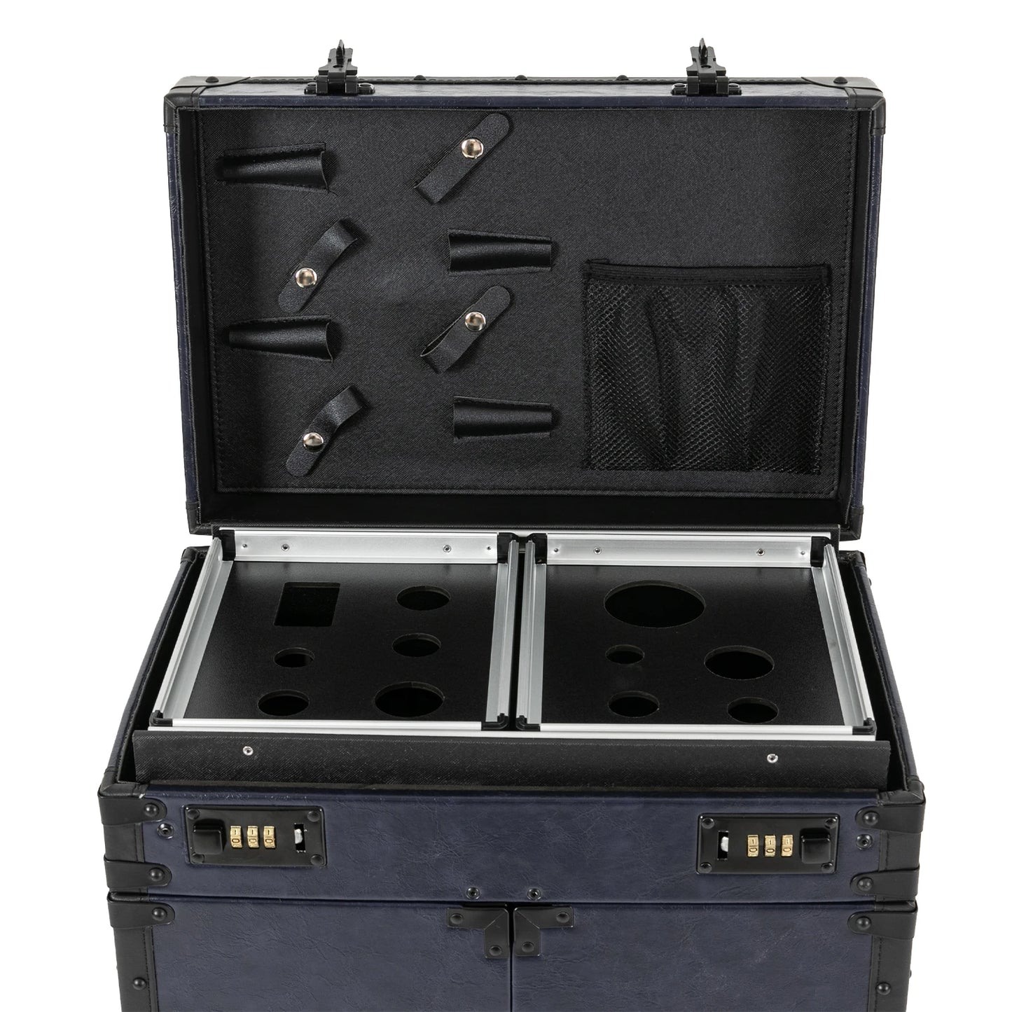 Artist Makeup Case Trolley Universal Casters with 4 Keys Rolling Nail Tech Makeup Cart Travel Box for Makeup Hairstylists