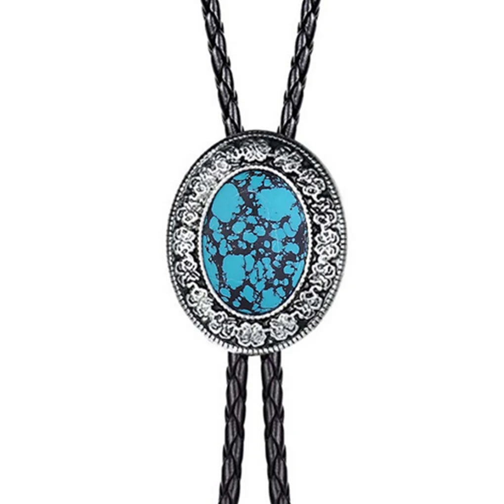 Golden Ties for Men American Cowboy Garment Accessory Tie Adjustable Bull Head Western Cowboy Bolo Tie Pendant Necklace