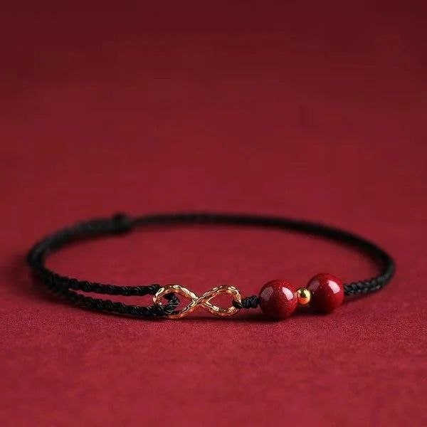 Handmade Black Red thick Rope Knot Bracelet for Women Men Retro Ethnic Style Tibetan Buddha Braid Chain Couple Friendship Jewelr