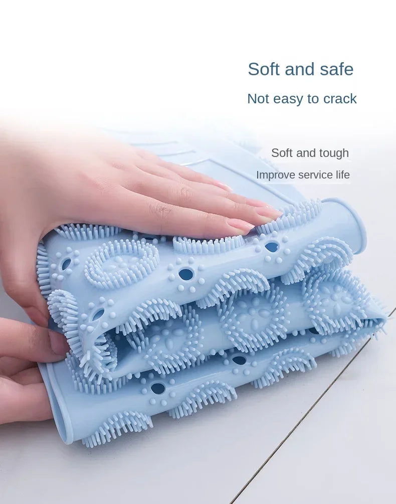 Bathroom Mat Anti-slip Sucker Round PVC Bath Mat with Drain Hole Silicone Bathing Rugs Foot Massage Pad Bathtub Soft Shower Mat