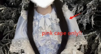 Original Design Lolita Jsk Suspender Dress Sweet Girl Women's Long Sleeve Inner Shirt Cute Princess Sling Cake Dress with Cape