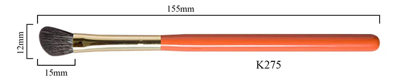 Professional Handmade Makeup Brushes Kit Soft Blue Squirrel Goat Hair Eye Shadow Blending Brush Orange Handle Make Up Brush Set