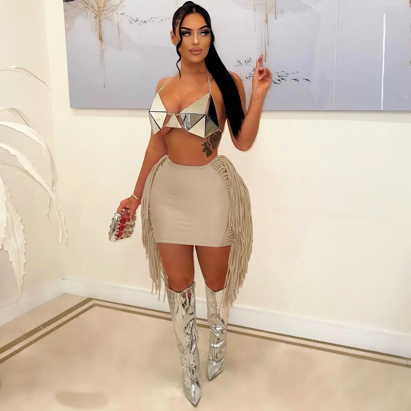 Sexy Wrap Women Mini Skirts Solid Bodycon Streetwear Skirts 2022 Summer Chic Hollow Out Tassel Y2K Style Bottom Outfits