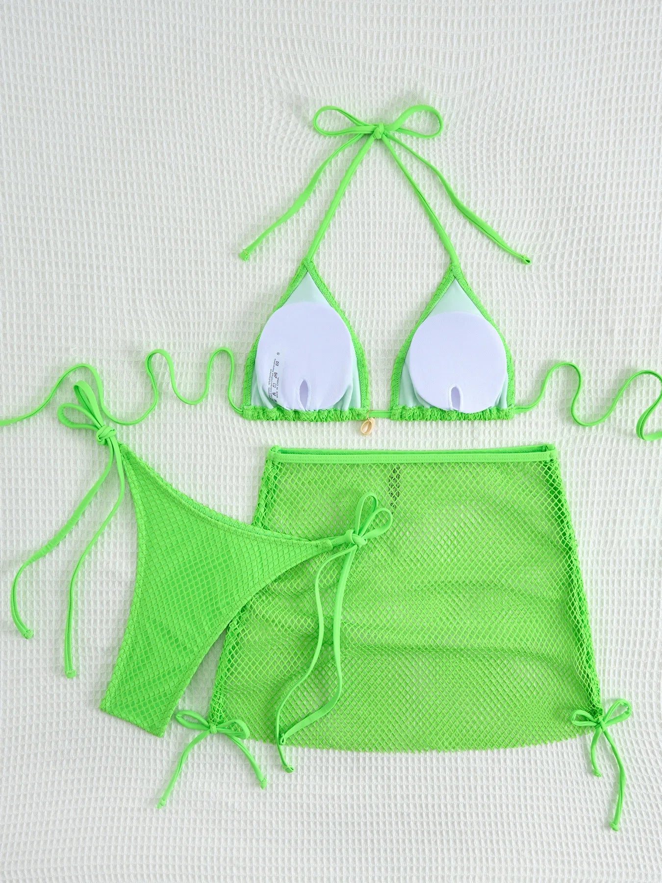 New Sexy Net Bikinis Female Swimsuits Women Three-Piece Swimwear Beach Swim Wear Bathing Suits Brazilian Bikini Set Pool Bather