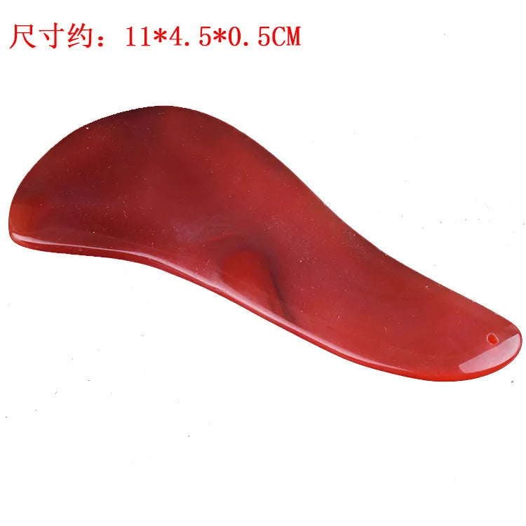 Natural Red Agate Scraping Board Jade Massager Gouache Scraper Facial Body Guasha Lifting Sap Cupuncture Point Massage Skin Care