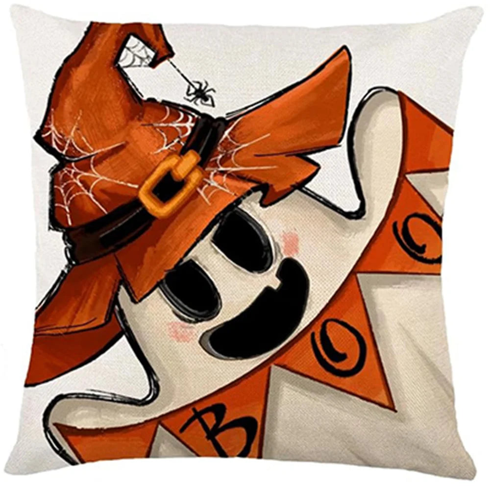 Spooky Halloween Pillowcases: Witch, Ghost, Bat, and 'Spooky' Designs for a Hauntingly Fun Season! Sofa cushion cover, gift
