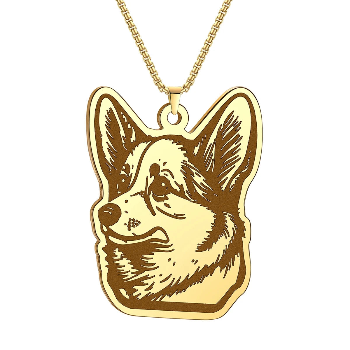 Kinitial Cute Dog Puppy Pendant Necklace For Women Men Stainless Steel Charm Necklace Wholesale Christmas Gift Jewelry