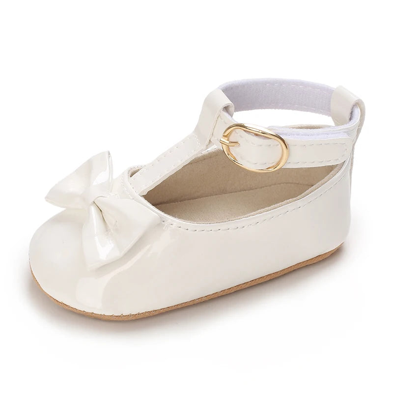 Cute Lace Baby Princess Shoes for Spring And Autumn 0-18M Infant Girls Anti-Slip Rubber Sole Bow Detail Anti-Slip Footwear