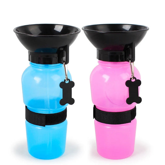 Portable Plastic Pet Water Feeder Pressing Car Carry Pet Bowl Water Feeding Kettle Dog Cat Outdoor Travel water bottle Container