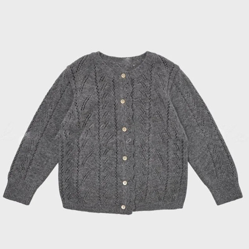 2025 Lou Autumn Girls Blouse and Skirts Set Vintage Kids Sweaters Knitted Cardigan Casual Pant Winter Warm Outwear Coats Suit