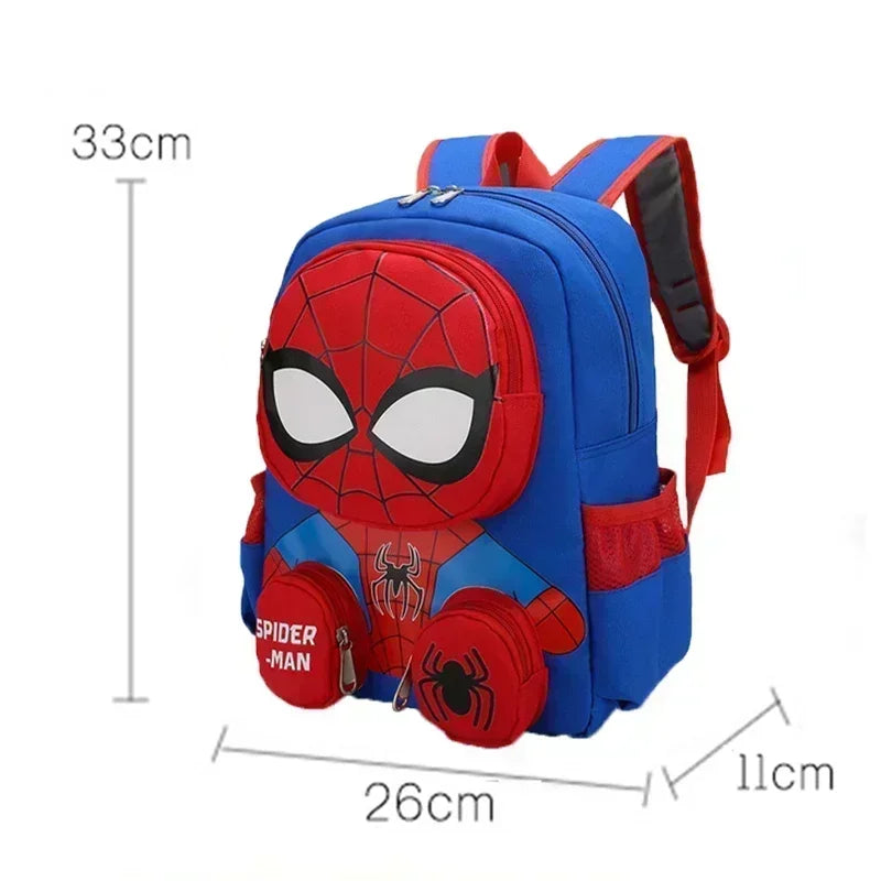 IN STOCK Cartoon Spiderman Backpack 3D Dimensional School Bag Kindergarten Shoulder Bag Student Back to School Christmas Gift