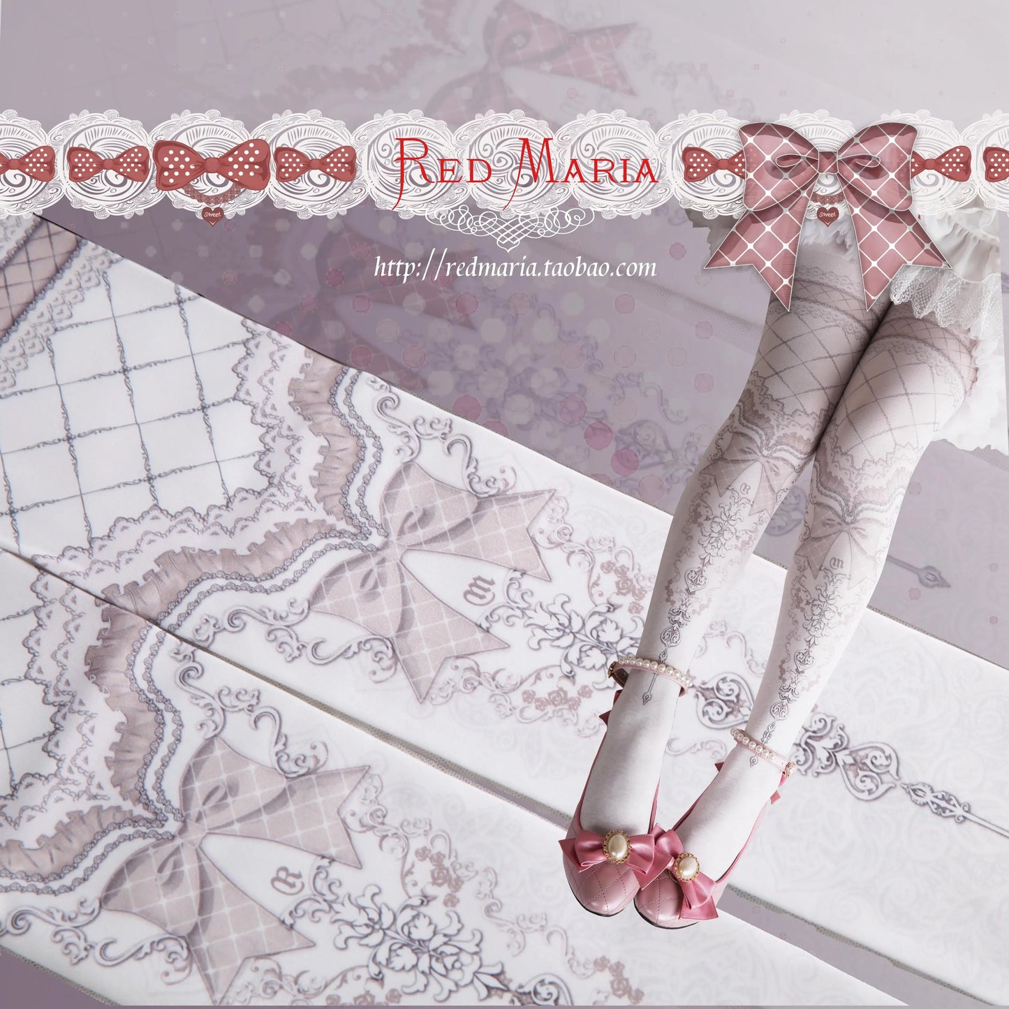 Japanese Style Lolita Socks Vintage Original Print Pantyhose Lady Girls Autumn Winter Tights Stocking Fashion Leggings