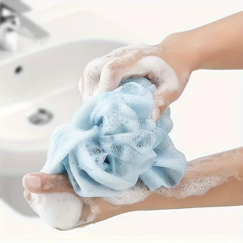 3-piece shower exfoliating set, shower ball, shower gloves, exfoliating shower towel, shower back cleaner