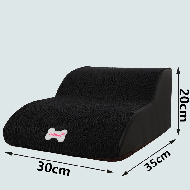Removable Easy Cleaning Dog Bed Stairs Anti-slip 2 Steps Pet Stairs For Small Dog Toy Cat Pet Ramp Sponge Ladder Pet Supplies