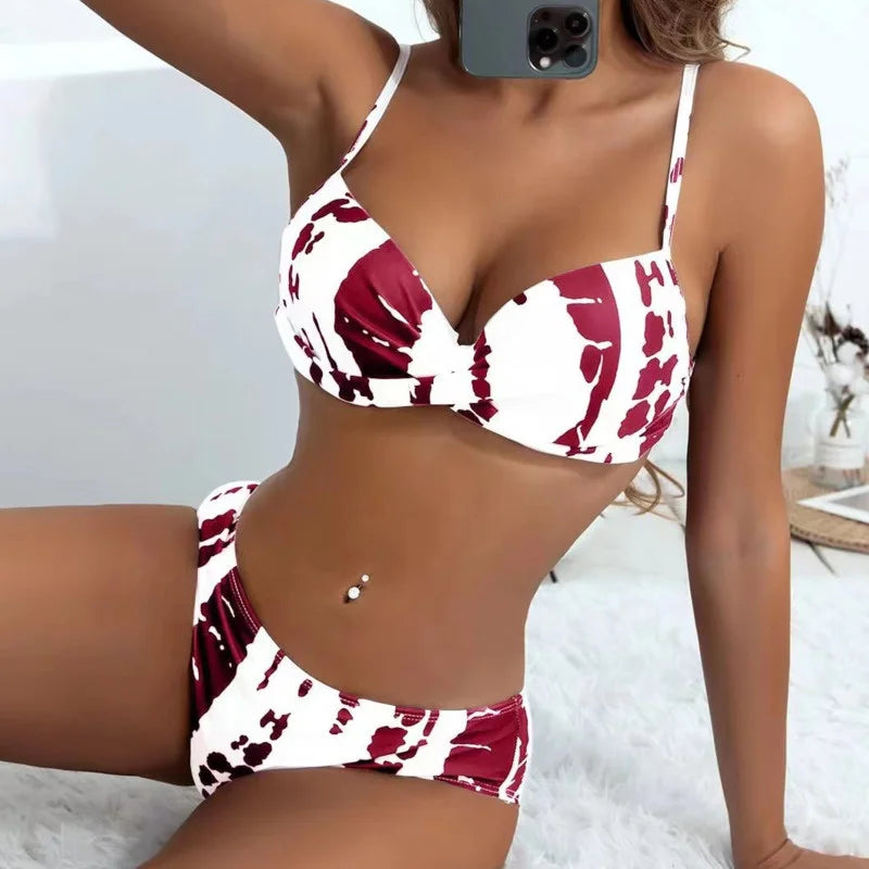 Sexy Push Up Bikinis 2025 Women Swimwear Underwire Female Swimsuit Swimming Bathing Suits Brazilian Bikini Set Beachwear Bather