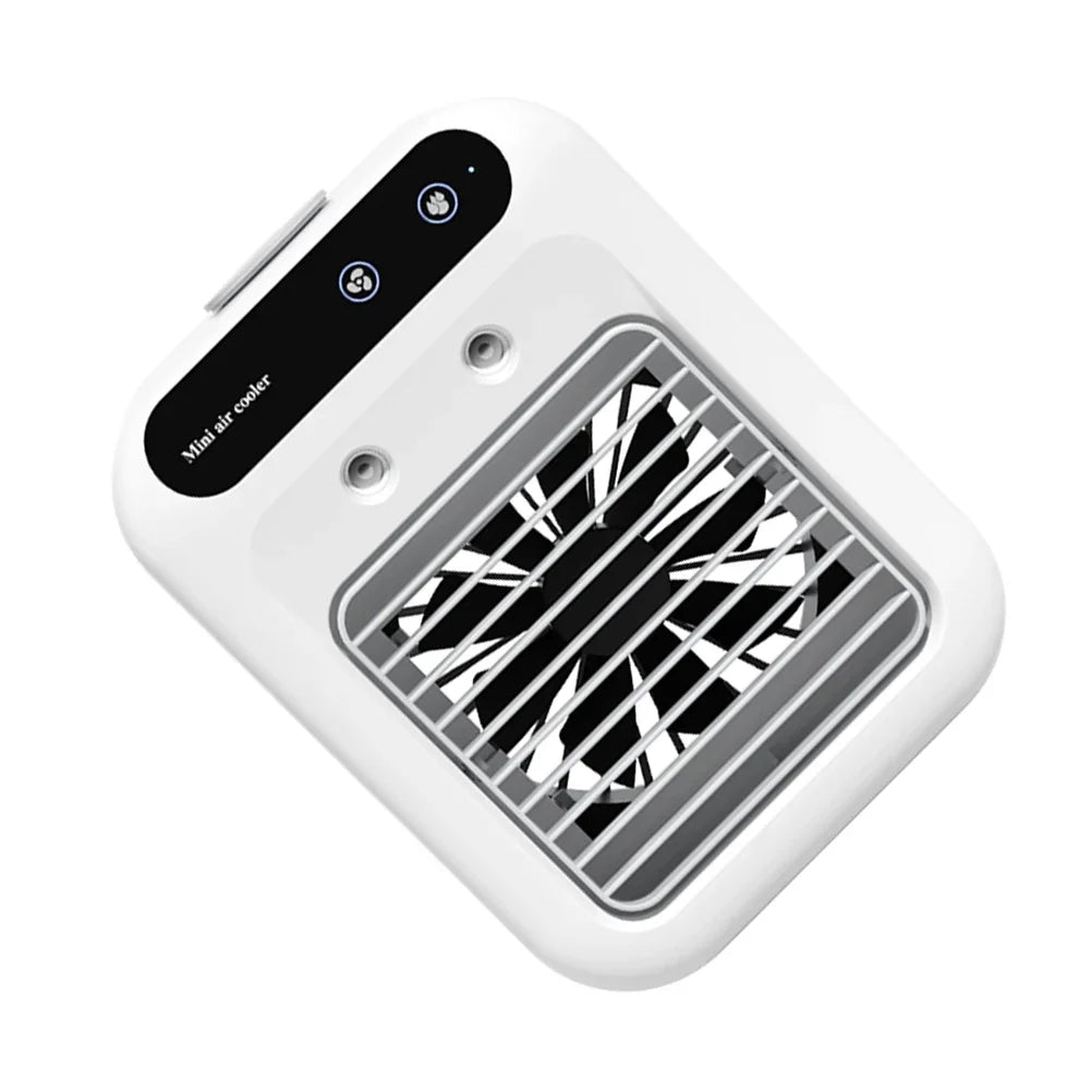 Mini Portable Humidifier Fan Air Conditioner Household Small Air Cooler Portable Air Adjustment Office Oil Diffuser Fast Cooling