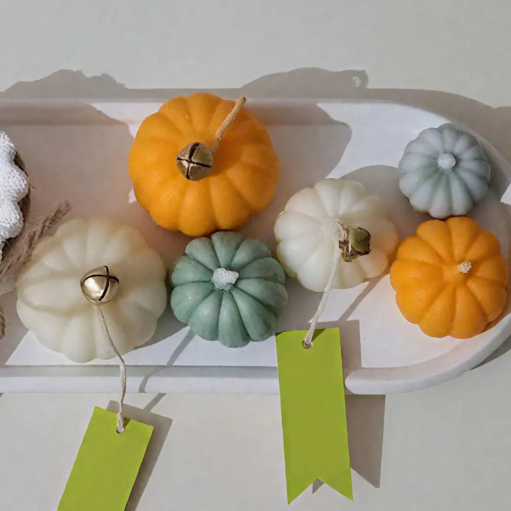 3pcs Pumpkin Silicone Candle Mold Plant Resin Gypsum Scented Candle Making Kit Thanksgiving Day Decor DIY Halloween Party Gifts