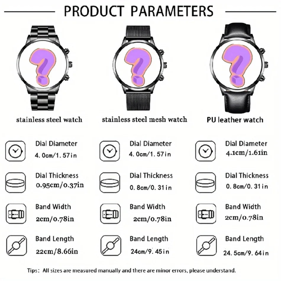 Mystery Box Random 1 Piece Fashion Round Dial Quartz Watch, Best Choice for Family, Friends, Birthday, Christmas