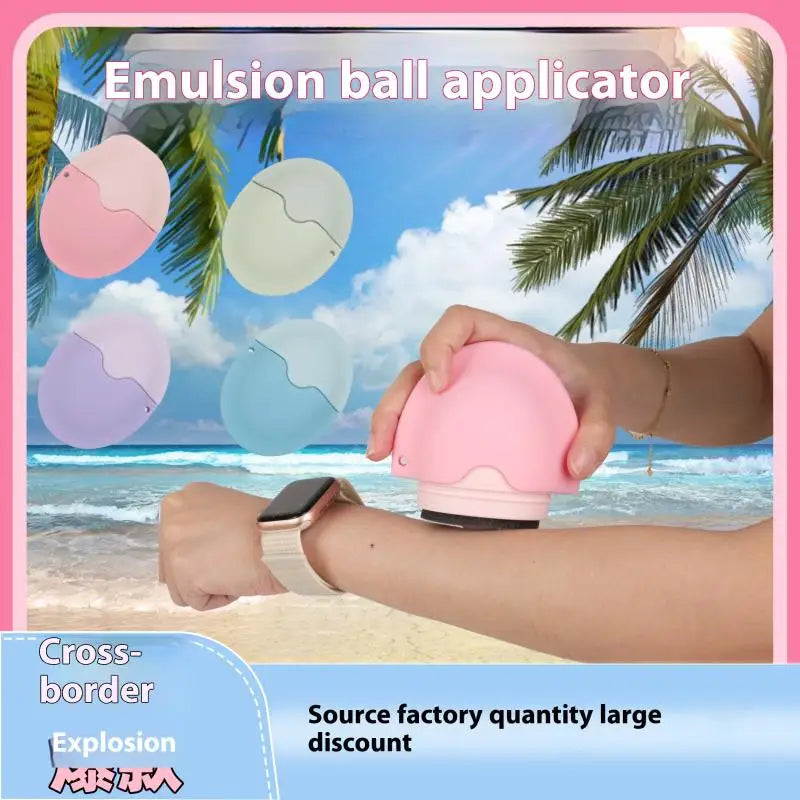 Silicone Suncream Roller Applicator Refillable Oval Isolation Lotion Cream Bottles Stitching Color Cosmetics Tool Travel