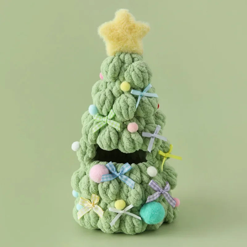 For 17cm Labubu 3.0 Doll Festive Wear Christmas Tree Outfit Finished Crochet Clothes Doll Accessories Christmas Gift