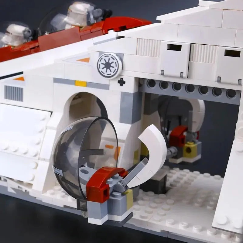 In Stock 1228pcs Compatible With 05041 Republic Dropship Gunship Building Blocks 75021 Bricks Toys For Children Christmas gift