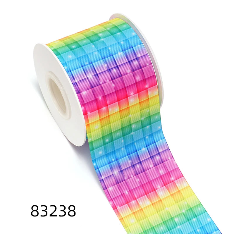 5 Yards Printed Grosgrain Ribbons For Bows DIY Craft Decoration Packaging Supplies 84400