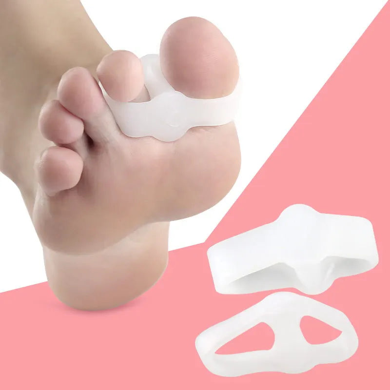 1Pair Interdigital Corrector Foot Massage Toe Separator Thumb Gel Bunion Hallux Valgus Care Protector Orthopedic Pedicure Tools