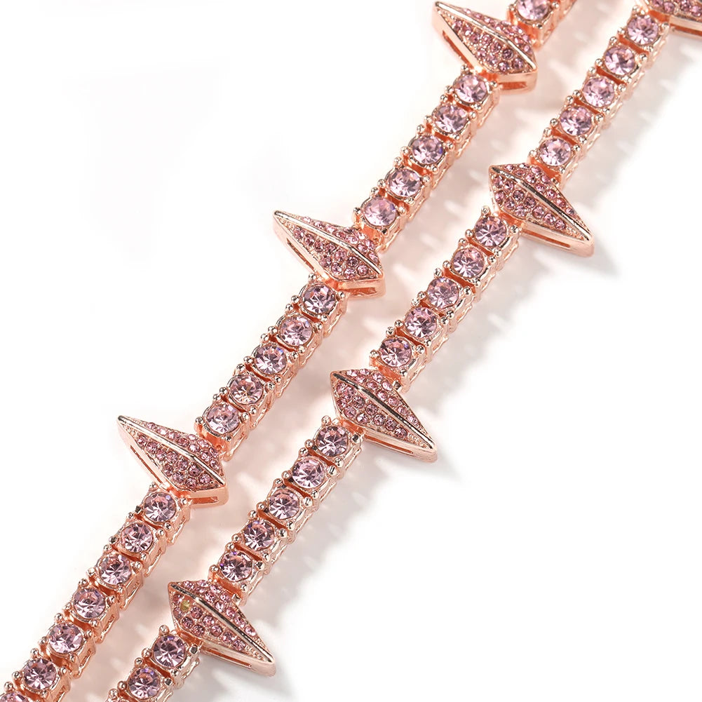 Uwin Black Panther Necklace Zinc Alloy Rhinestone Full Iced Out Personalized 5mm Tennis Chain For Men Christmas Gift