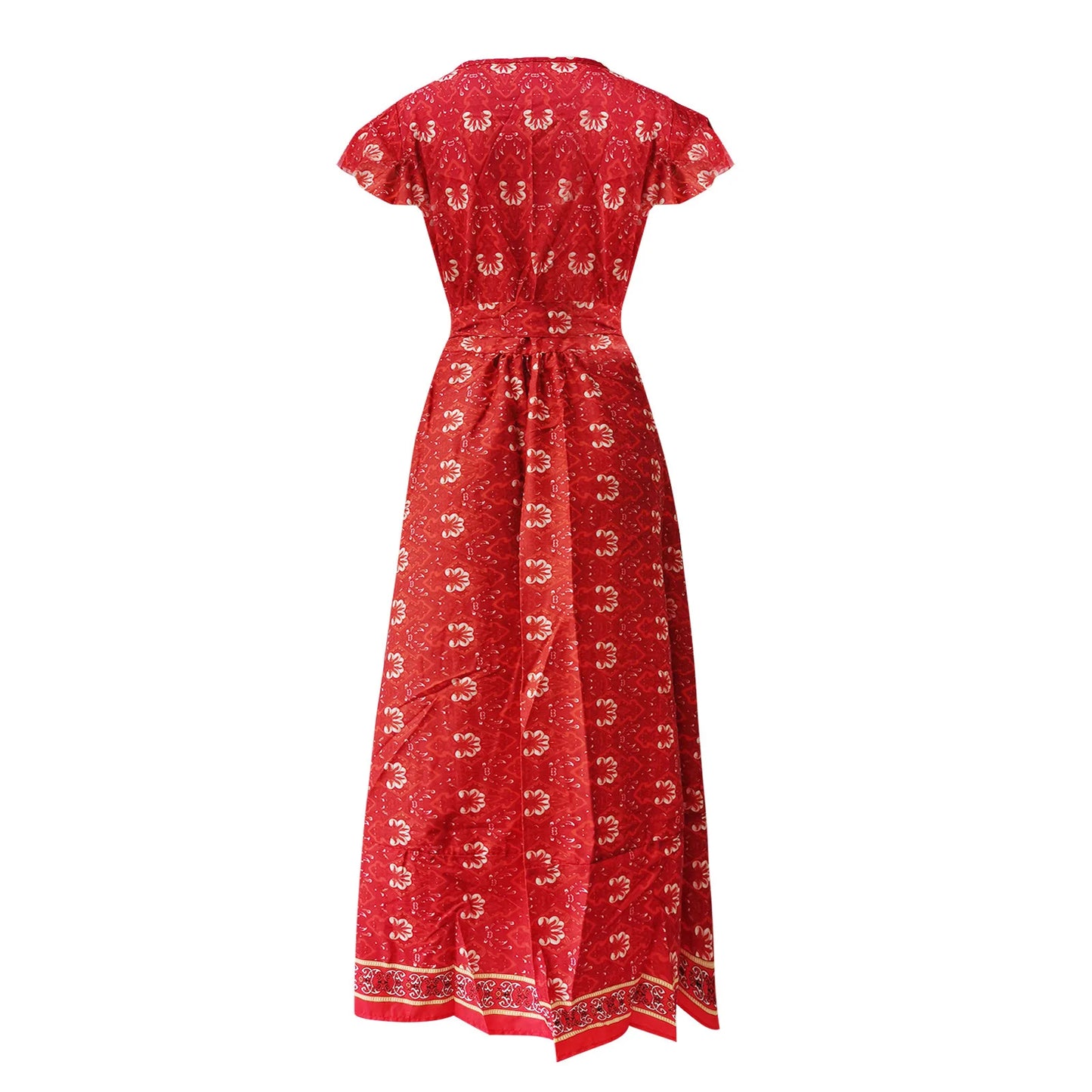 2024 Summer Leisure Hot Sale Holiday Printed Dress Sexy Long Dress Women's Wear
